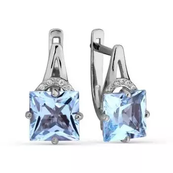 Серьги с топазами и фианитами Линии Любви