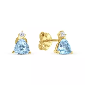 Серьги с топазами и фианитами Линии Любви