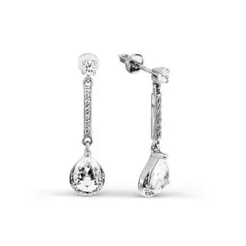 Серьги с топазами и фианитами Линии Любви