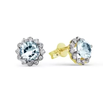 Серьги с топазами и фианитами Линии Любви