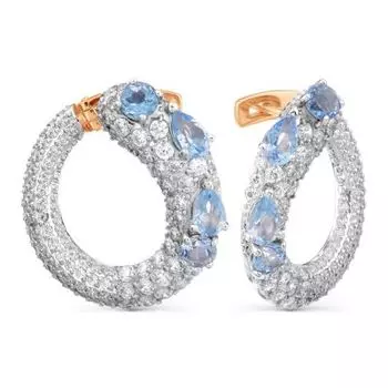 Серьги с топазами и фианитами Линии Любви