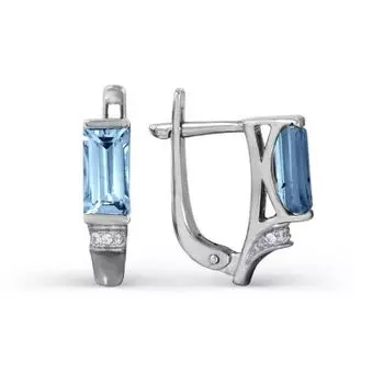 Серьги с топазами и фианитами Линии Любви