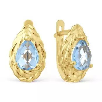 Серьги с топазами Линии Любви