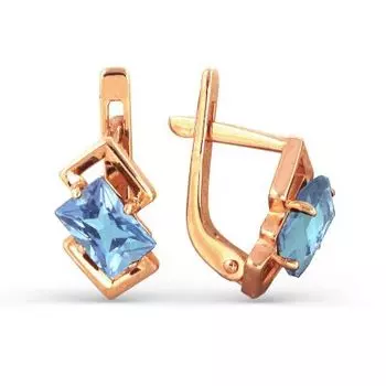 Серьги с топазами Линии Любви