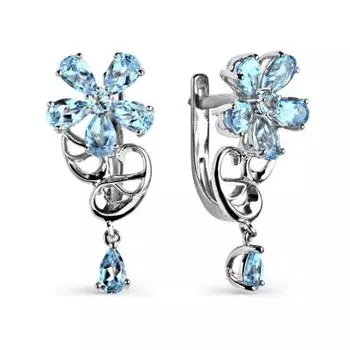 Серьги с топазами Линии Любви