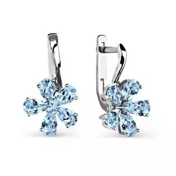 Серьги с топазами Линии Любви