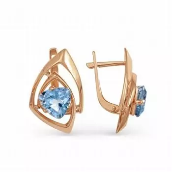 Серьги с топазами Линии Любви
