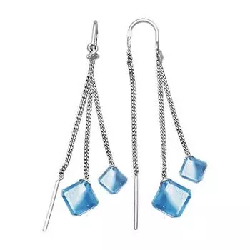 Серьги с топазами Линии Любви