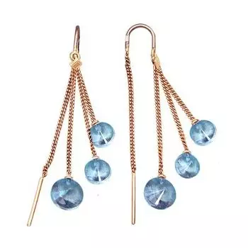 Серьги с топазами Линии Любви