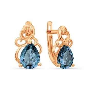 Серьги с топазами Линии Любви