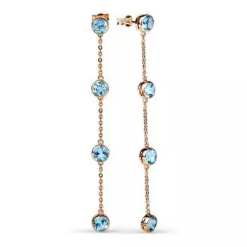 Серьги с топазами Линии Любви