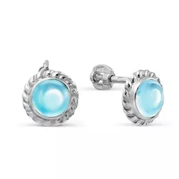 Серьги с топазами Линии Любви