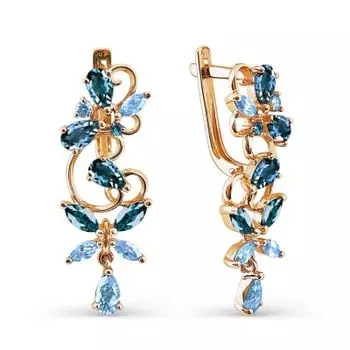 Серьги с топазами Линии Любви