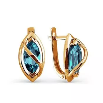 Серьги с топазами Линии Любви