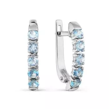 Серьги с топазами Линии Любви