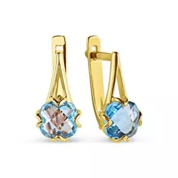 Серьги с топазами Линии Любви