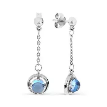Серьги с топазами Линии Любви