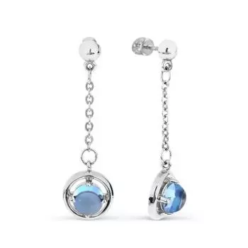 Серьги с топазами Линии Любви