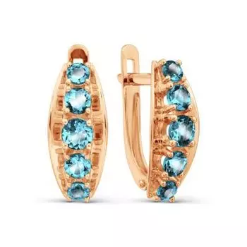 Серьги с топазами Линии Любви