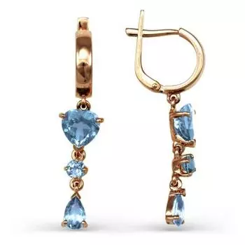 Серьги с топазами Линии Любви