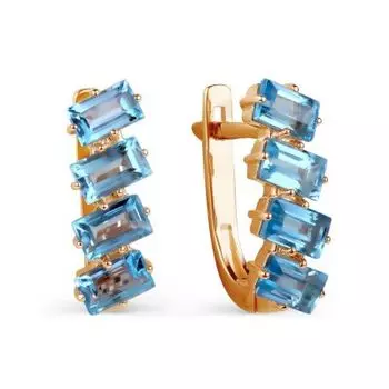 Серьги с топазами Линии Любви