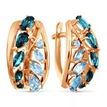 Серьги с топазами Линии Любви