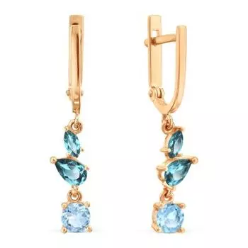 Серьги с топазами Линии Любви