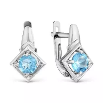 Серьги с топазами Линии Любви