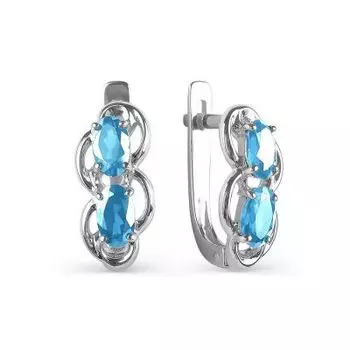 Серьги с топазами Линии Любви