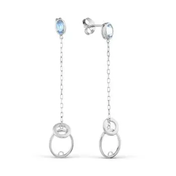 Серьги с топазами Линии Любви