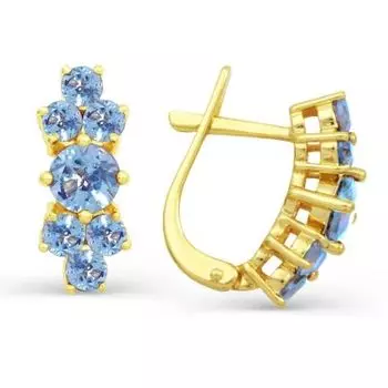 Серьги с топазами Линии Любви