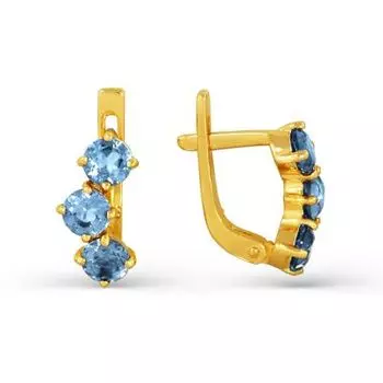 Серьги с топазами Линии Любви