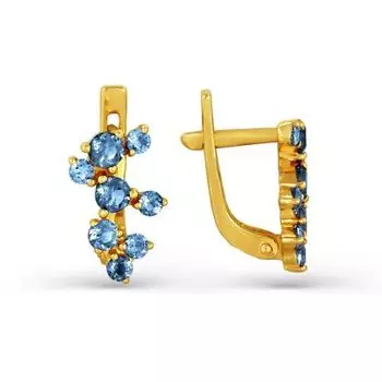 Серьги с топазами Линии Любви