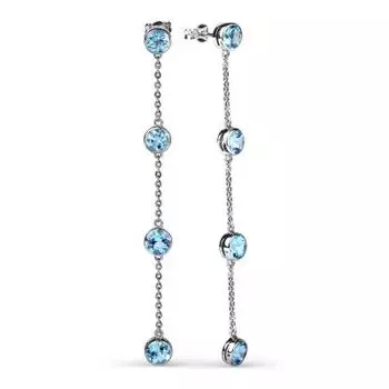 Серьги с топазами Линии Любви