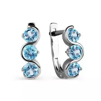 Серьги с топазами Линии Любви