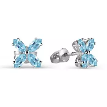 Серьги с топазами Линии Любви