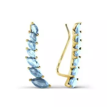 Серьги с топазами Линии Любви