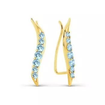 Серьги с топазами Линии Любви