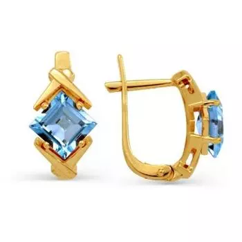 Серьги с топазами Линии Любви