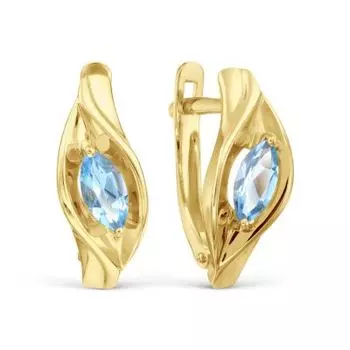 Серьги с топазами Линии Любви