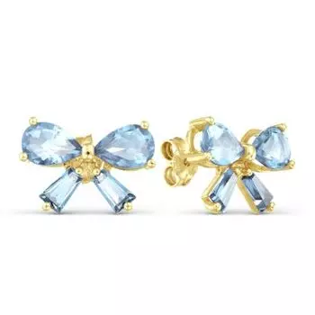 Серьги с топазами Линии Любви