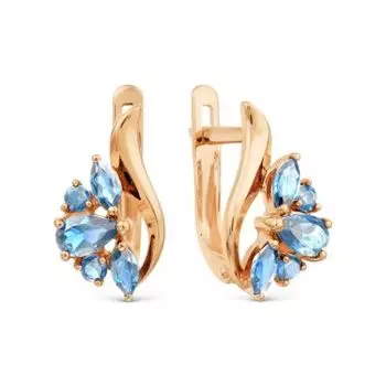 Серьги с топазами Линии Любви