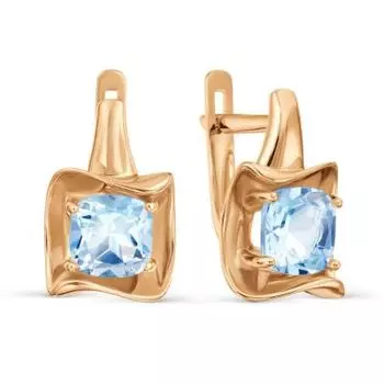 Серьги с топазами Линии Любви