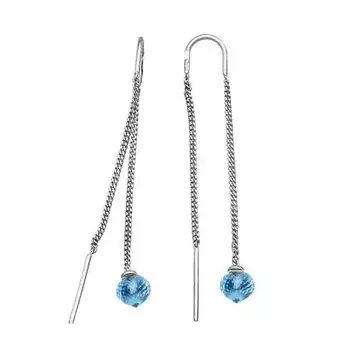 Серьги с топазами Линии Любви