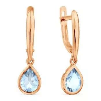 Серьги с топазами Линии Любви