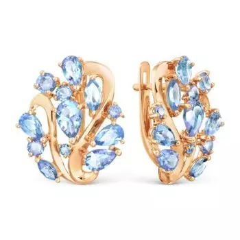 Серьги с топазами Линии Любви