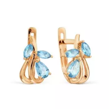 Серьги с топазами Линии Любви