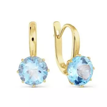 Серьги с топазами Линии Любви