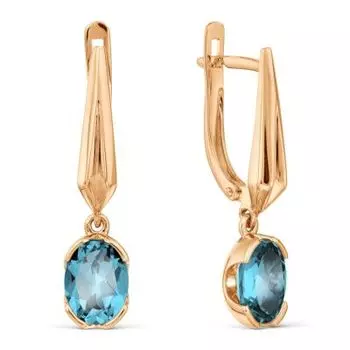 Серьги с топазами Линии Любви