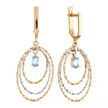 Серьги с топазами Линии Любви